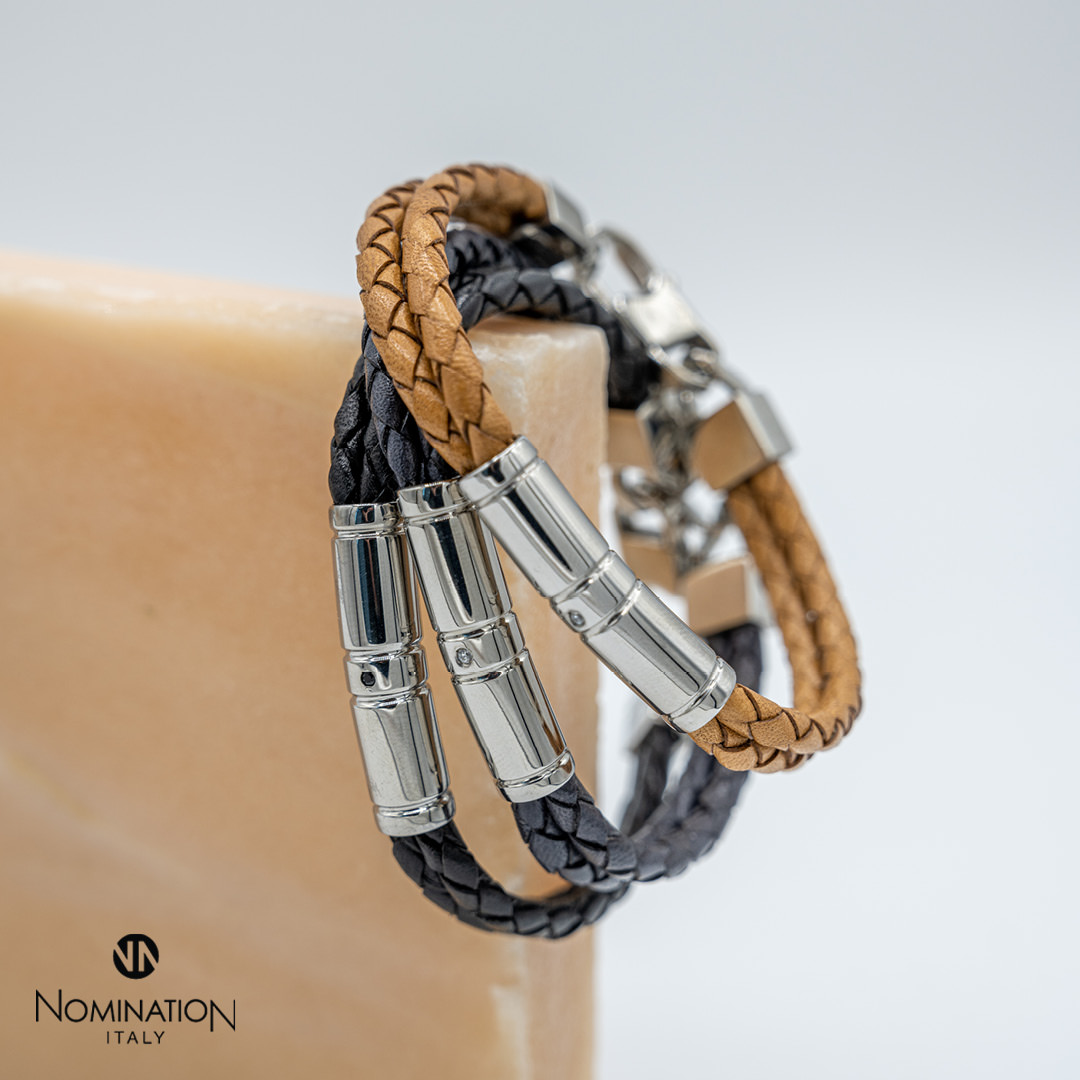Personalized Leather Bracelet With Engraved Beads - Etsy Finland